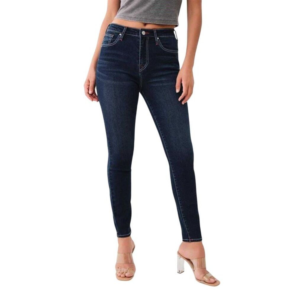 True Religion Womens/Ladies High Rise Skinny Jeans / Dark Blue
